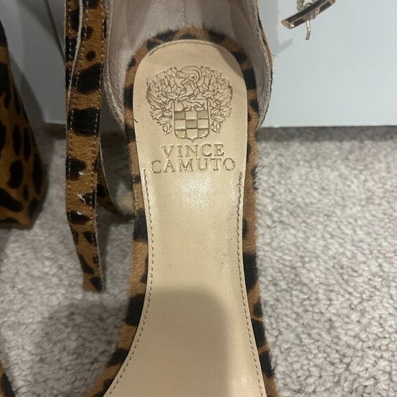 Vince Camuto Cheetah Print Block Heels Women’s Size 7.5 M - Picture 6 of 8